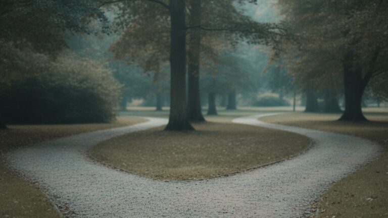 A gravel path forking into two directions in a park symbolising switching treatment routes